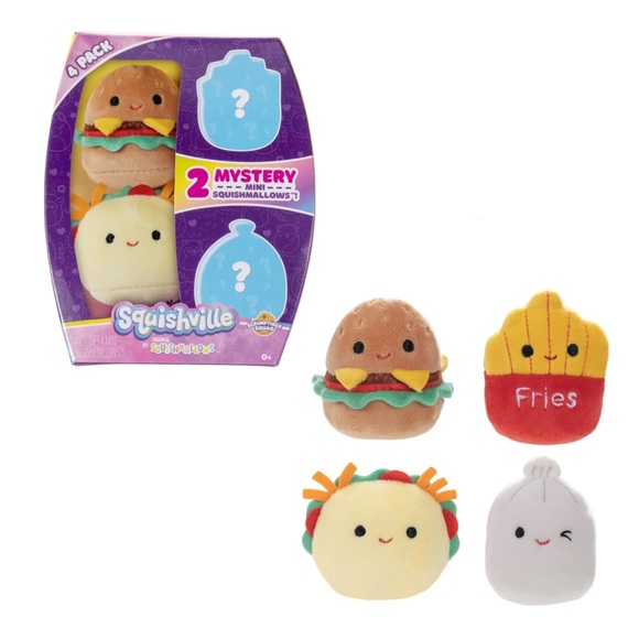 New 2” Squishville by Squishmallows Scrumptious Squad Box Set - Picture 1 of 3